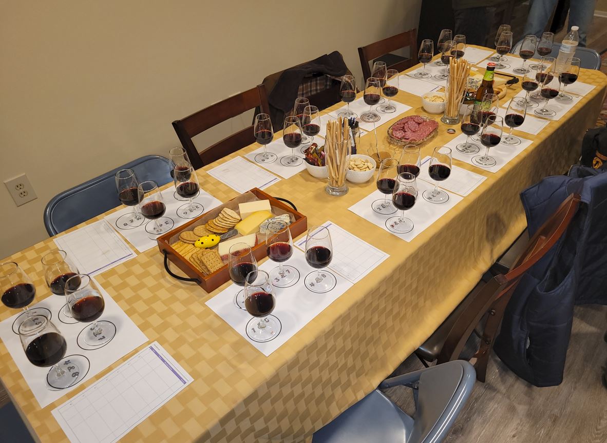 Before the Tasting (1994 is #3 here, You can see the color difference)