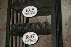 Some of the older vintages of Port in the cellar of FERREIRA.