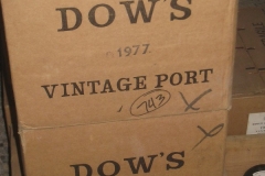 A stack of 1977 Dow's Vintage Port