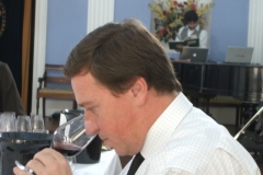 David Guimaraens evaluating an old VP at The Factory House