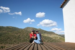 Joao and Carmen on the terrace of Qta de Roriz