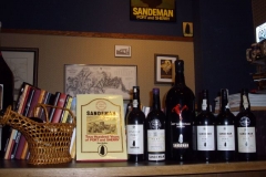 Sandeman bottles and paraphenalia