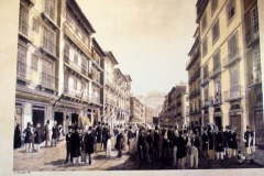 JJ Forrester draws a street scene in Oporto