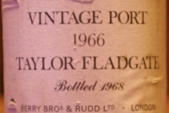 1966 Taylor-Fladgate Berry Bros & Rudd label
