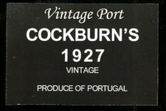 My bottle of Cockburn's 1927 VP