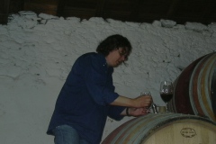 Dirk \"thieving\" some red wine