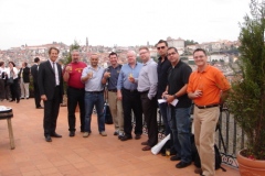 The Harvest Trip 2007 group with Adrain Bridge. (L to R) Adrian Bridge (CEO of The Fladgate Partnership), Roy Hersh, Mario Ferreira, Andy Velebil, Brian, Conrad, Sean C., Marco D., and Stewart Todd.