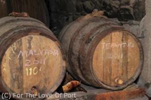 2011 Malvasia and Terrantez wines in barrel